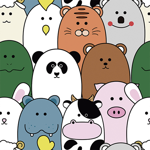 Adesivo Papel de Parede - Animais Infantil
